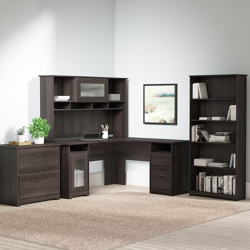 Alharby Piece L Shape Computer Desk Office Set With Hutch