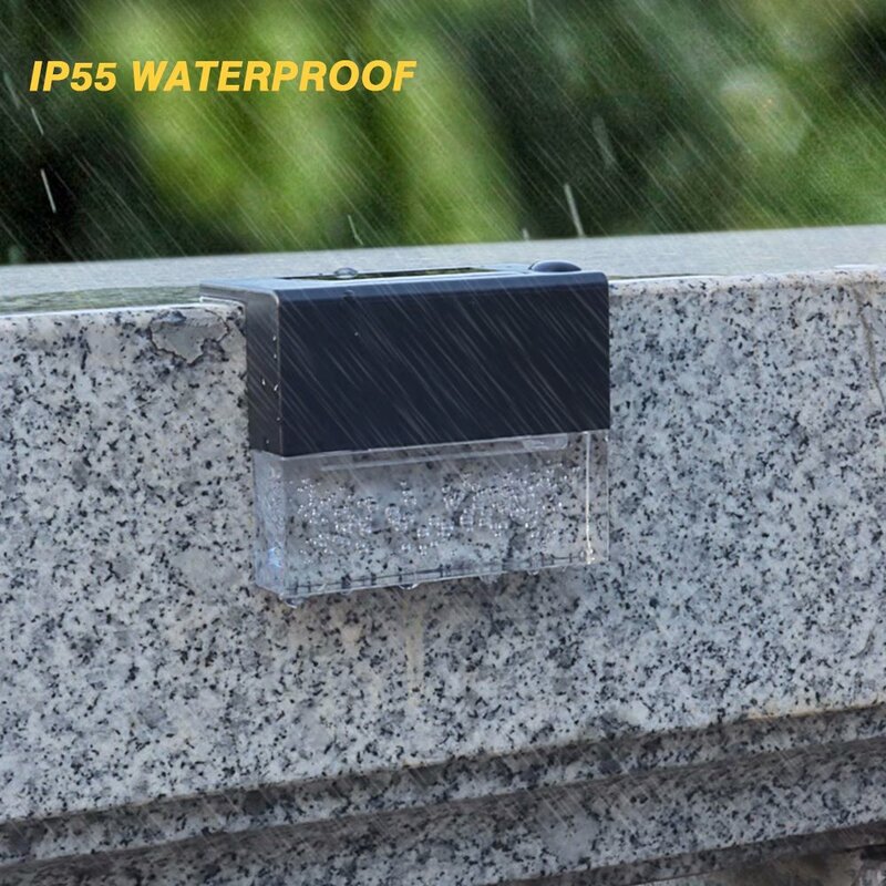 8 Pcs Clear Low Voltage Solar Powered Colorful Deck Light Pack (Set of 8)