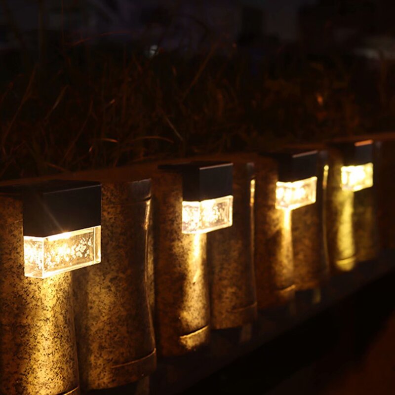 8 Pcs Clear Low Voltage Solar Powered Colorful Deck Light Pack (Set of 8)