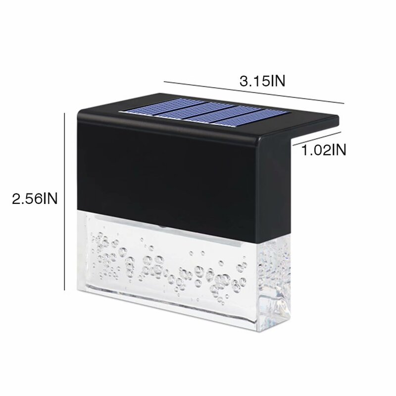 8 Pcs Clear Low Voltage Solar Powered Colorful Deck Light Pack (Set of 8)