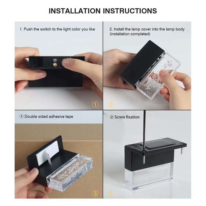 8 Pcs Clear Low Voltage Solar Powered Colorful Deck Light Pack (Set of 8)