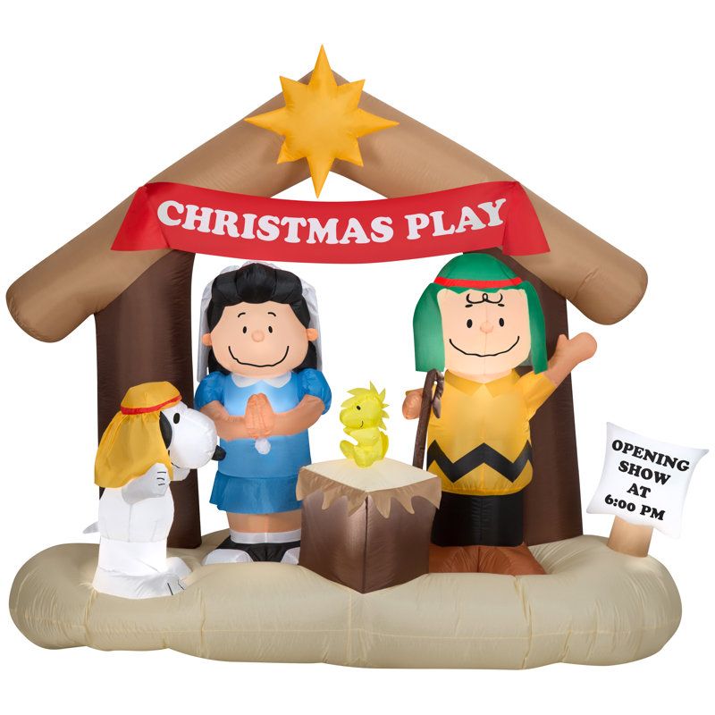 Airblown Peanuts Nativity Scene Inflatable - HTBG3438 - Buybuyfurniture