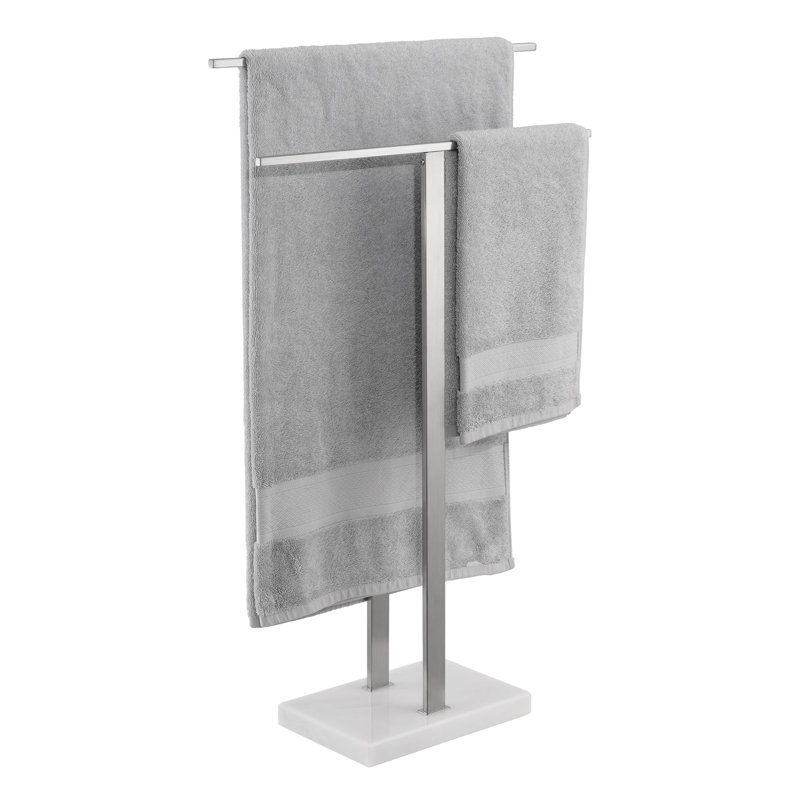 BTH217WF-2 FreeStanding Towel Rack 2-Tier Stand with Marble Base for ...