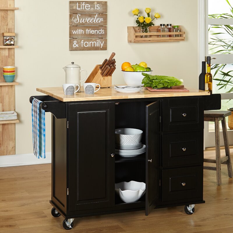 Hardiman Solid Wood Kitchen Cart - W004867677 - Buybuyfurniture