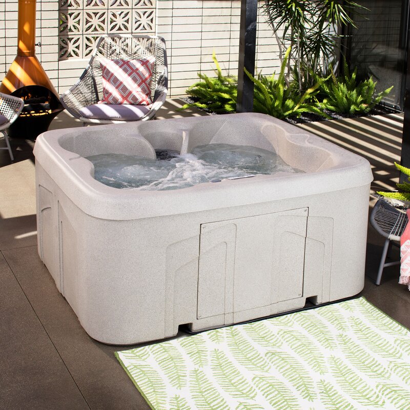 Lifesmart Spas LS100 4 Person 13 Jet Rectangular Plug And Play Hot