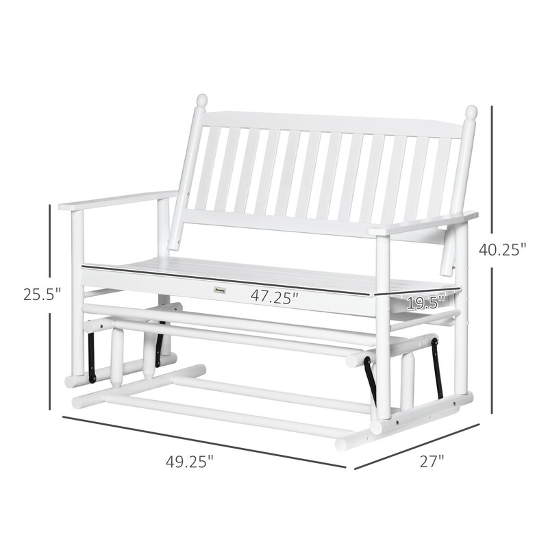 Outdoor Camecia Gliding Solid Wood Bench - W008055800 - Buybuyfurniture