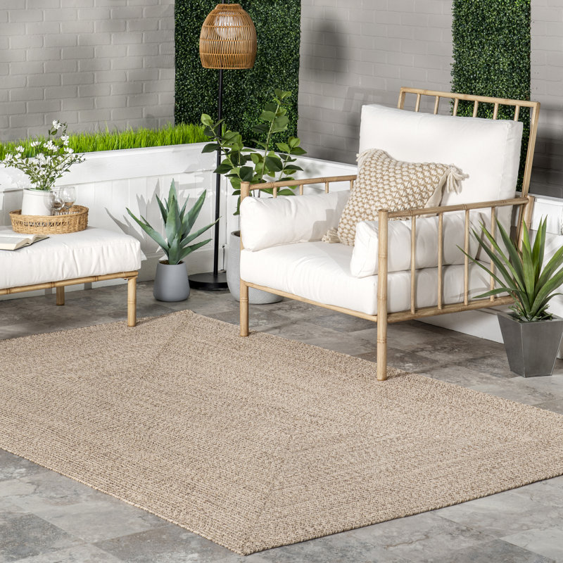 Owensby Handmade Braided Tan Indoor/Outdoor Rug W005759438