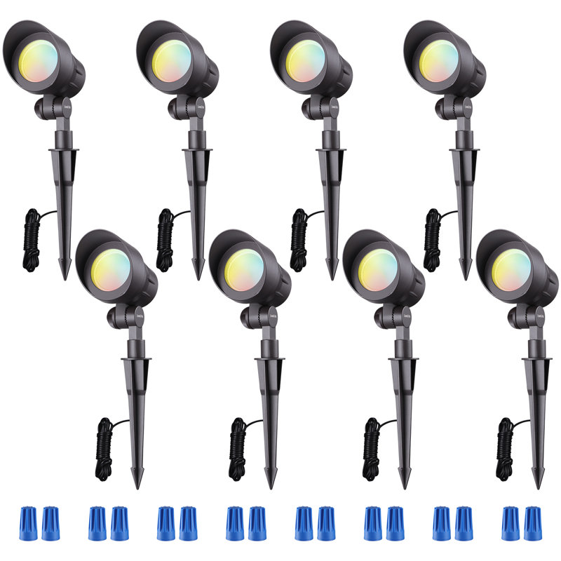 Perle LED Pathway Spotlight Color Temperature Selectable Low Voltage Landscape Light (Set of 8)