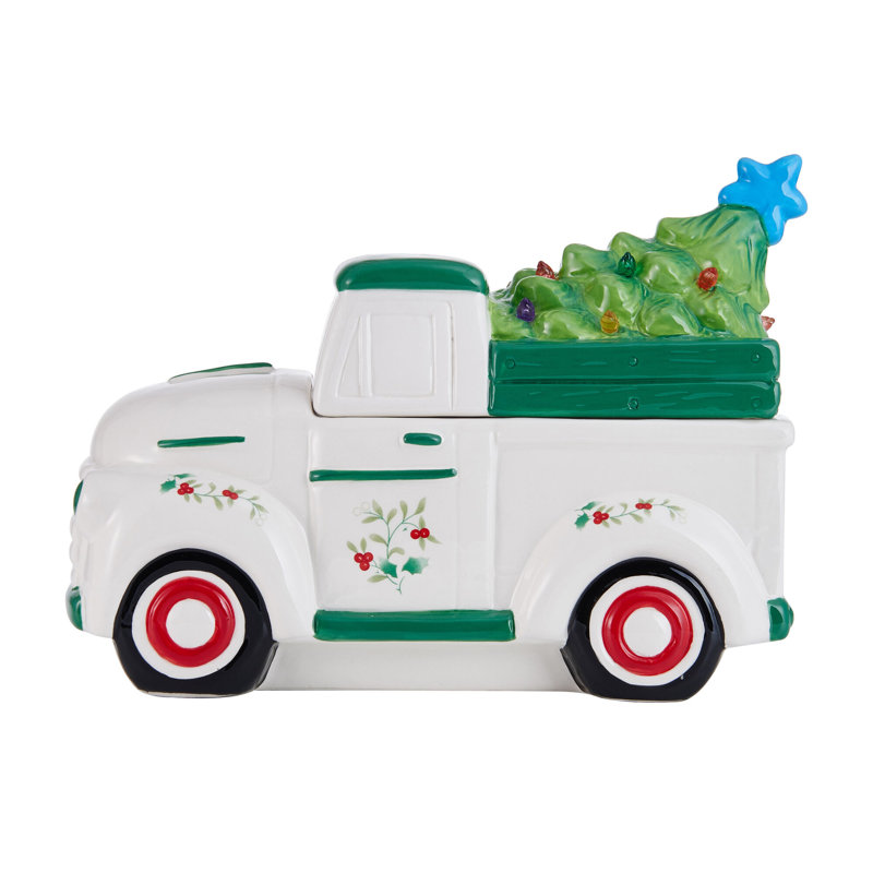 Pfaltzgraff Winterberry Vintage Truck Cookie Jar, 10 Inch, Multicolored