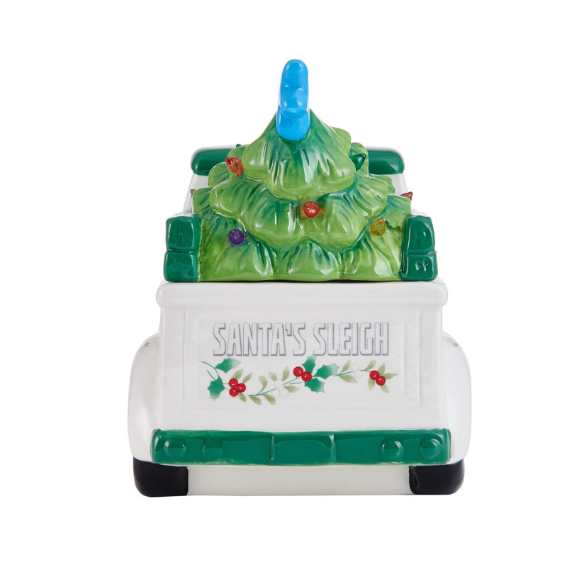Pfaltzgraff Winterberry Vintage Truck Cookie Jar, 10 Inch, Multicolored