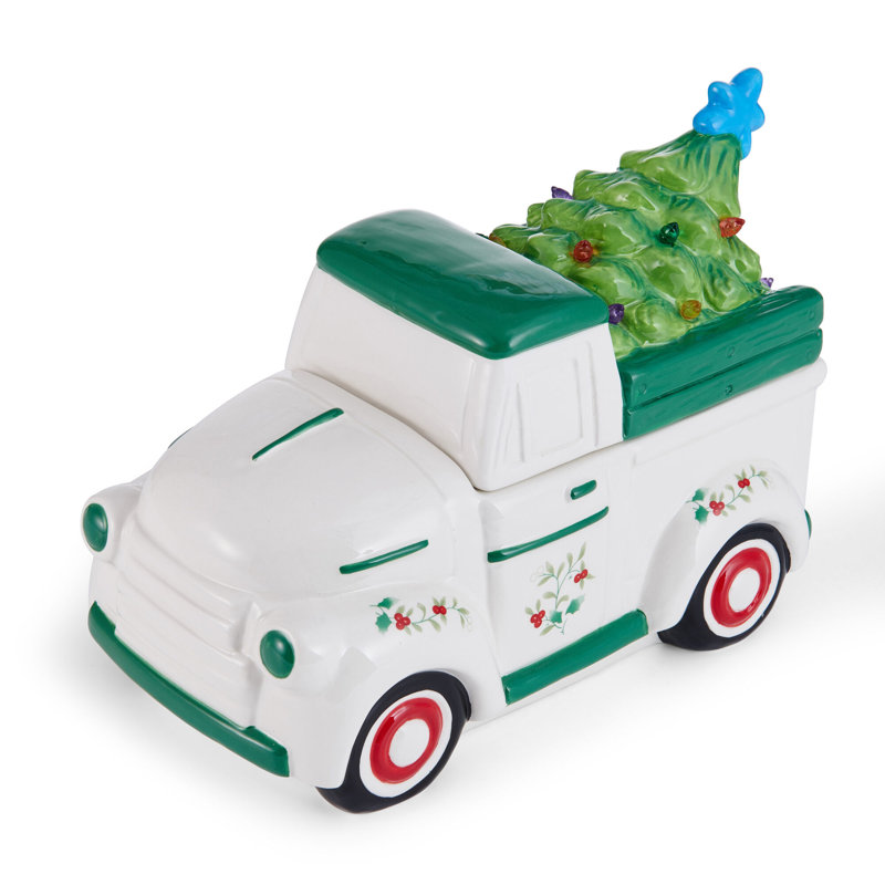 Pfaltzgraff Winterberry Vintage Truck Cookie Jar, 10 Inch, Multicolored