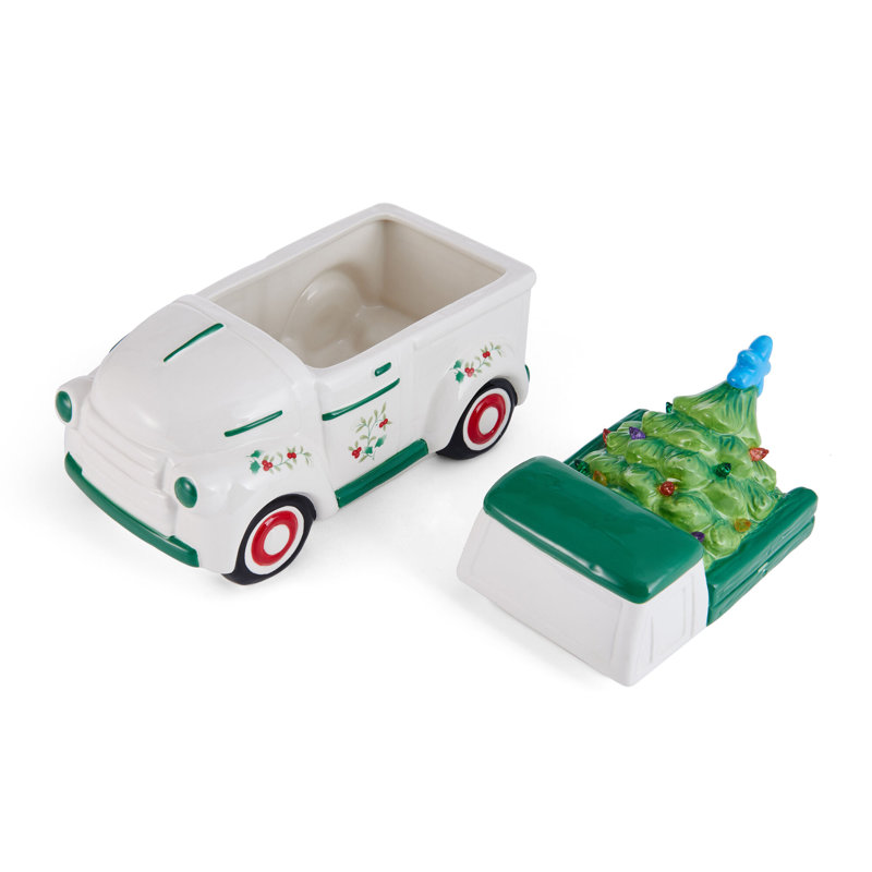 Pfaltzgraff Winterberry Vintage Truck Cookie Jar, 10 Inch, Multicolored