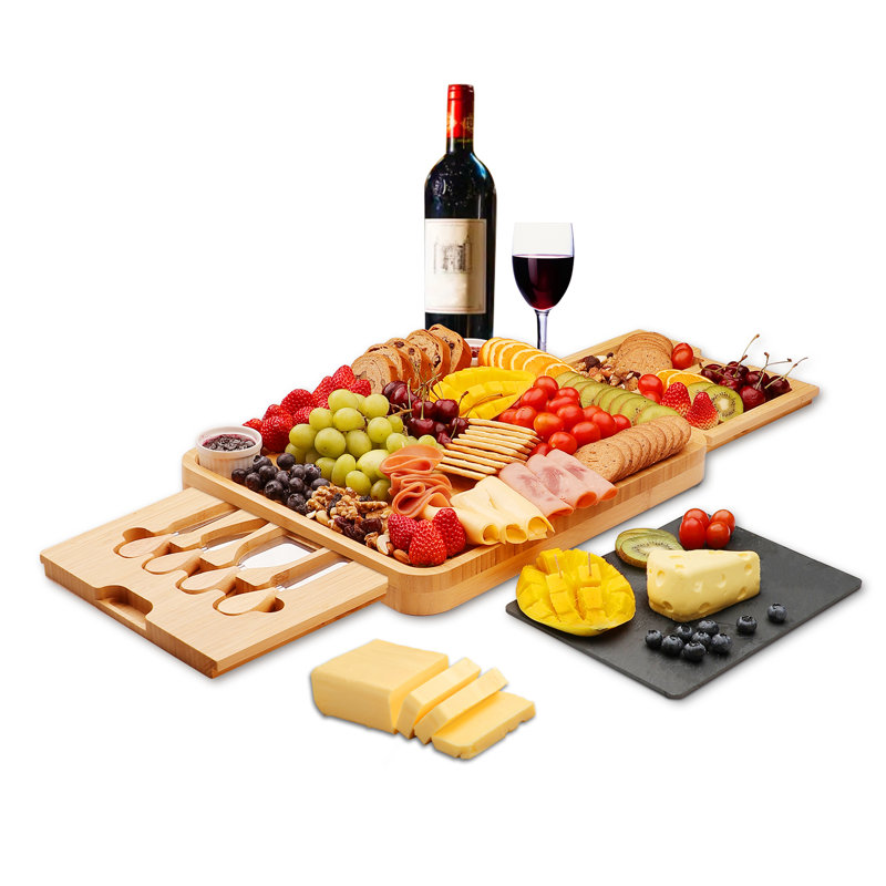 Prep & Savour Rectangular Bamboo Cheese Board - W002289431 ...