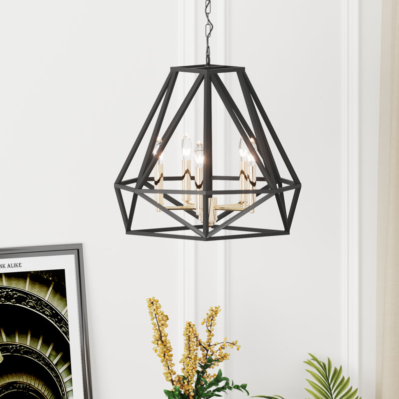 Worton 5 - Light Dimmable Geometric Chandelier - W005485264 ...