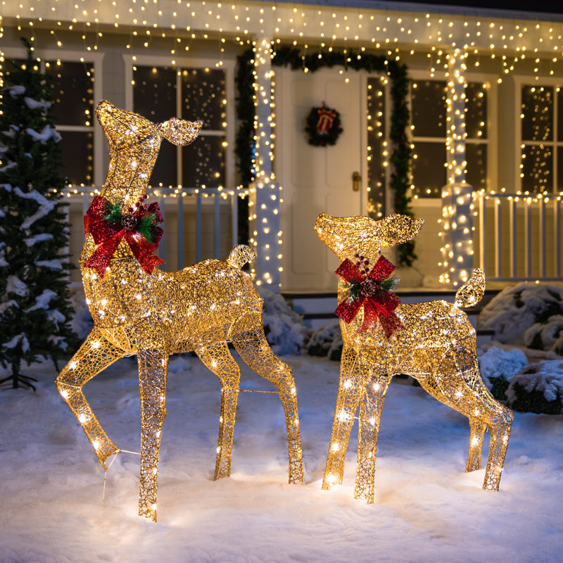 2 Piece Doe and Fawn Lighted Display Set - JOIM1219 - Buybuyfurniture